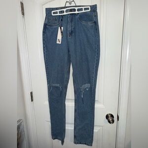 Noisy May Donna HW medium blue denim  Jeans (Medium Blue Denim) NWT